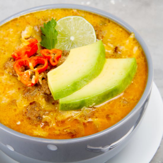 Keto Taco Soup With Ground Beef