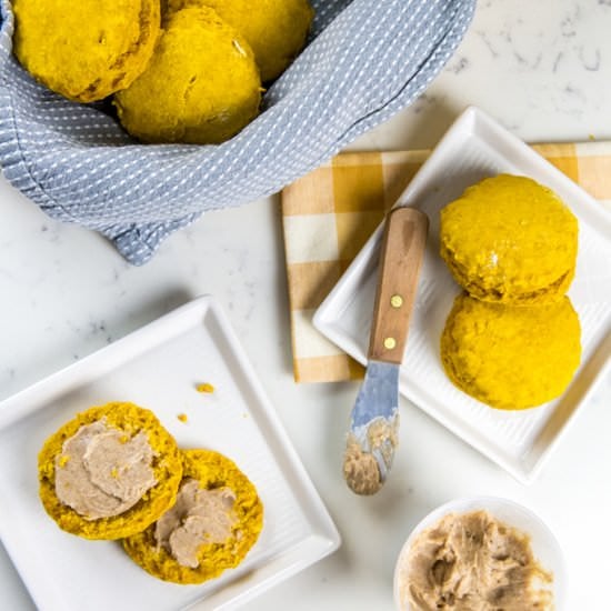 Pumpkin Biscuits with Maple Butter