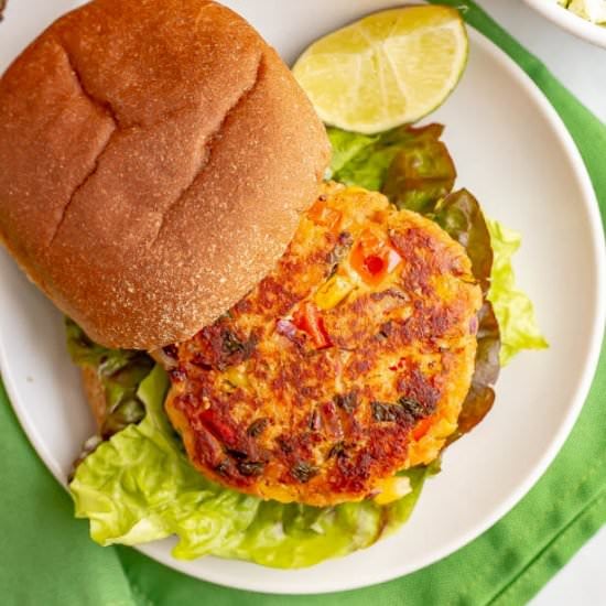 Southwestern Salmon Burgers