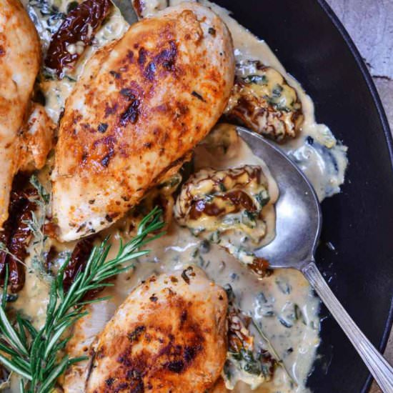 Sun Dried Tomato Chicken Skillet