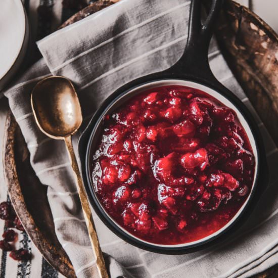 Apple Cider Cranberry Sauce