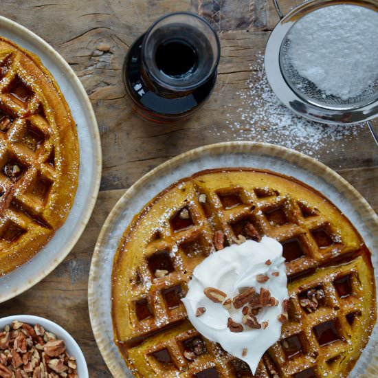 Pumpkin Spice Waffles