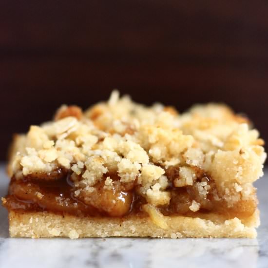Gluten-Free Vegan Apple Pie Bars