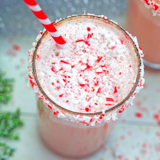 Malted Candy Cane Milkshake