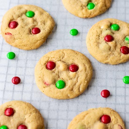 Christmas M&M Cookies