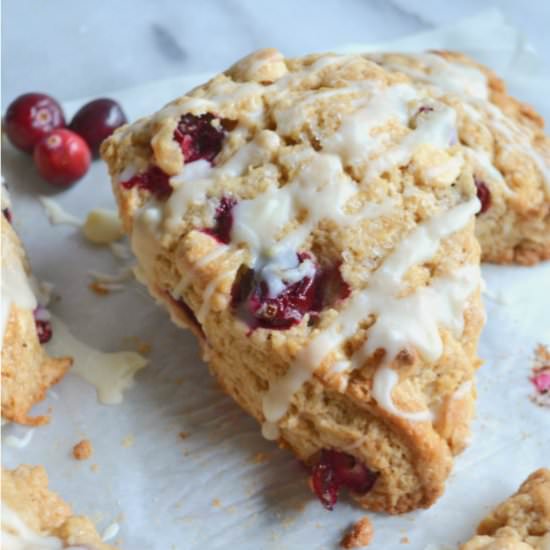 Cranberry White Chocolate Scones