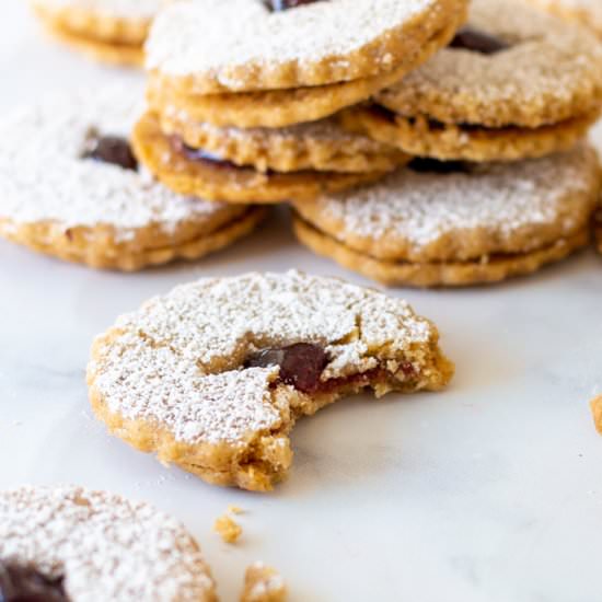 Hazelnut Linzer Cookies