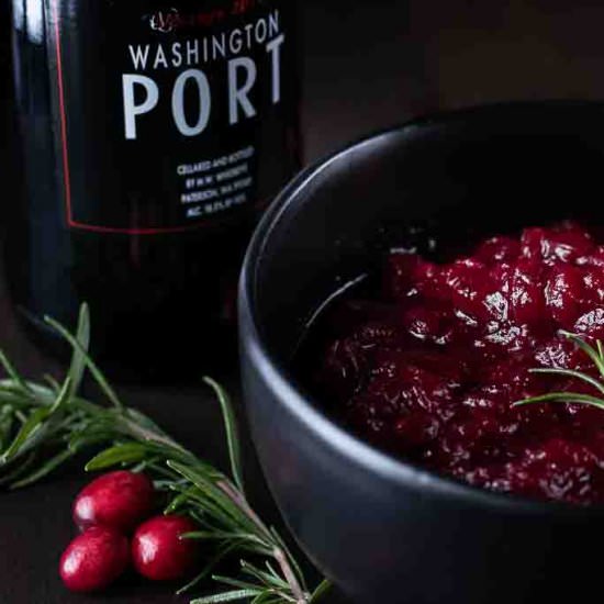 Homemade Cranberry Sauce with Port