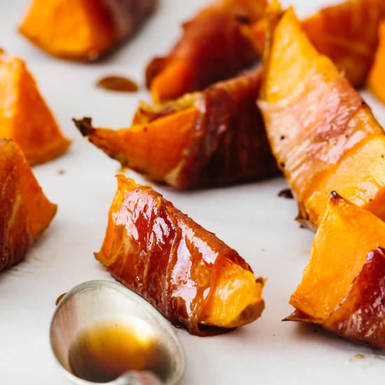 Prosciutto Wrapped Sweet Potato