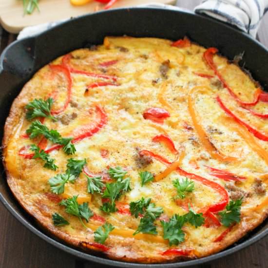 Sausage & Pepper Frittata (Paleo)