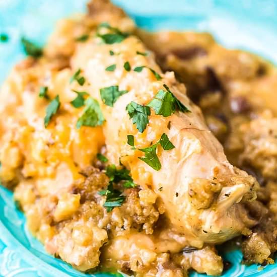 Crockpot Chicken and Stuffing