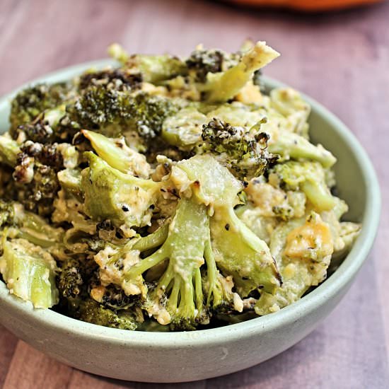 Creamy Roasted Cheese Broccoli