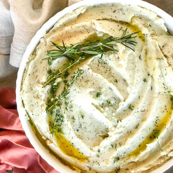 Vegan Creamy Herb Mashed Potatoes