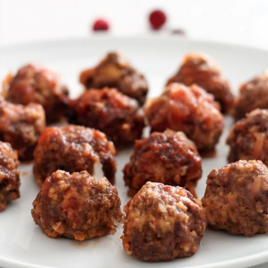 Cranberry Sauerkraut Meatballs