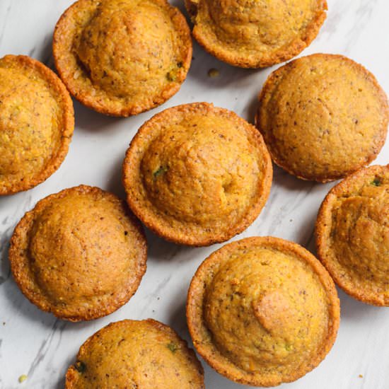 Vegan Jalapeno Cornbread Muffins