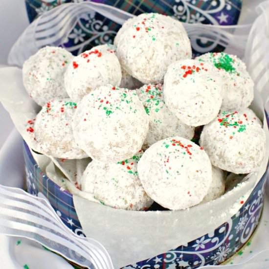 Gingerbread Snowball Cookies