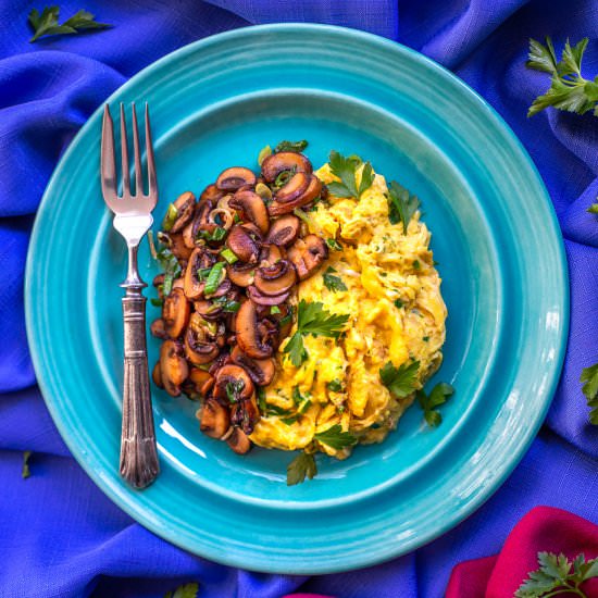 Scrambled Eggs with Mushrooms