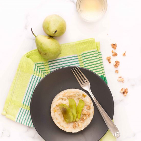 Pear, zola cheese and honey risotto