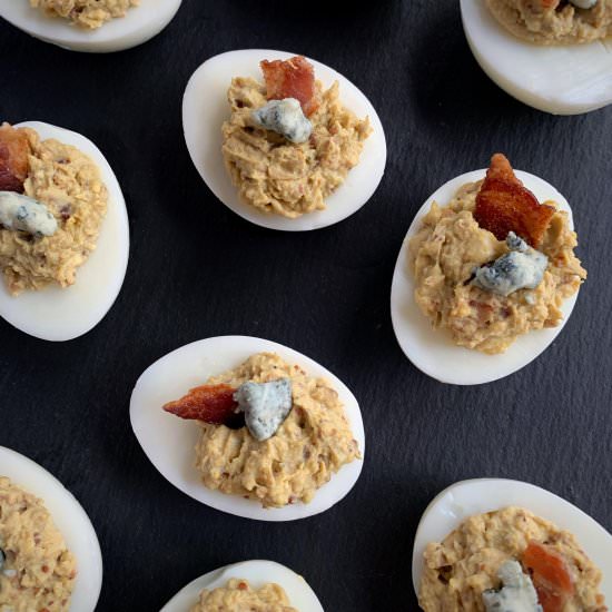 Bacon & Blue Deviled Eggs