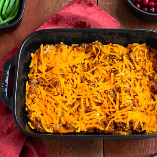Vegan Cheeseburger Stuffing