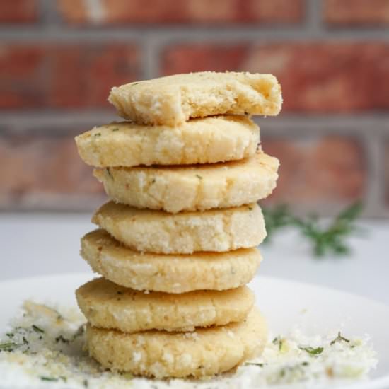 Lemon Rosemary Shortbread Cookies