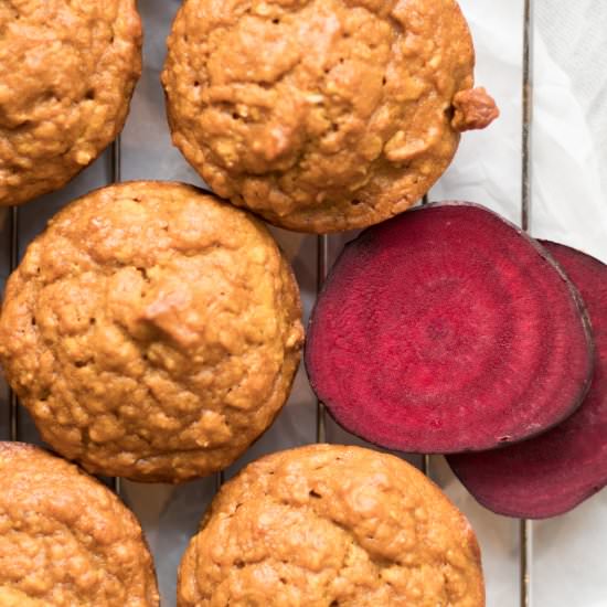 Pumpkin beet muffins