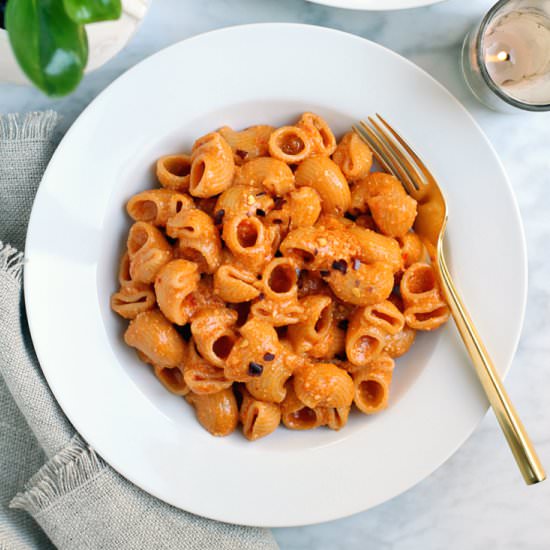 Pasta with Red Pesto