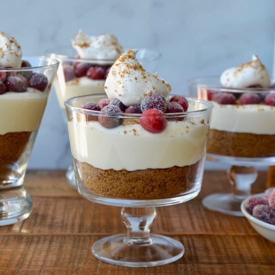 No-Bake Orange Cranberry Cheesecake