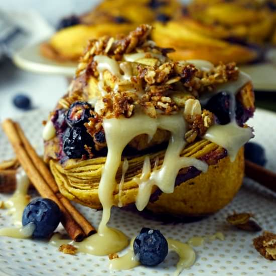 Pumpkin Blueberry Morning Buns