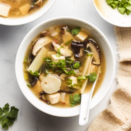 vegan hot & sour soup