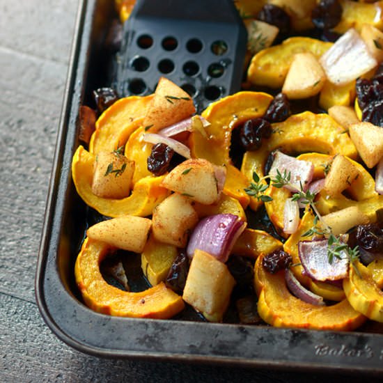 Glazed Sheet Pan Delicata Squash