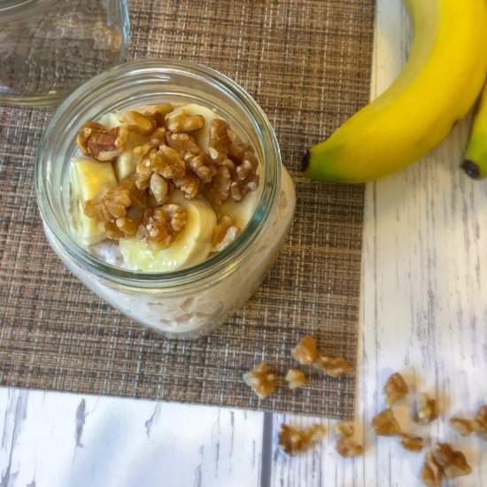 Tahini Banana Overnight Oats Recipe