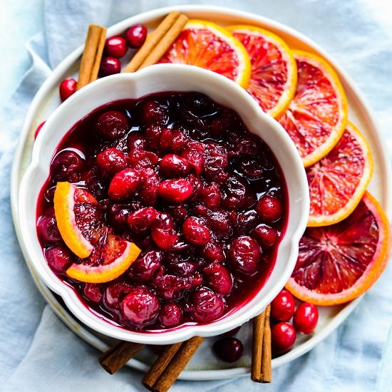 blood orange cranberry sauce