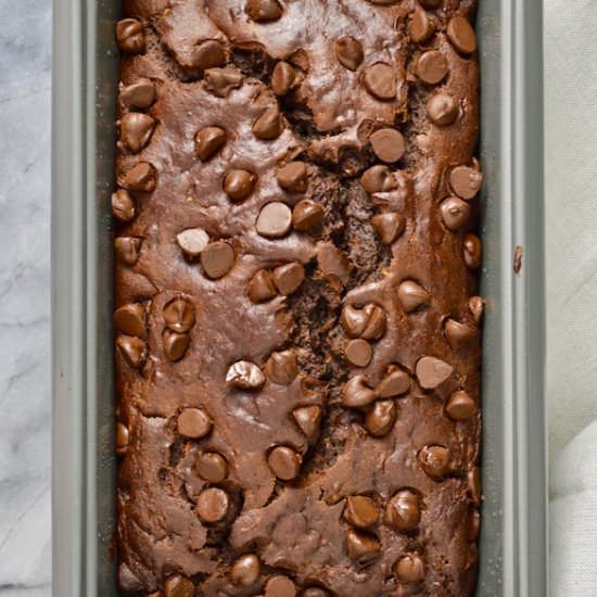 CHOCOLATE BANANA ZUCCHINI BREAD