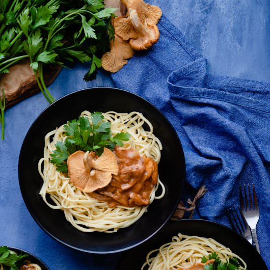Pasta with Chanterelle Mushrooms