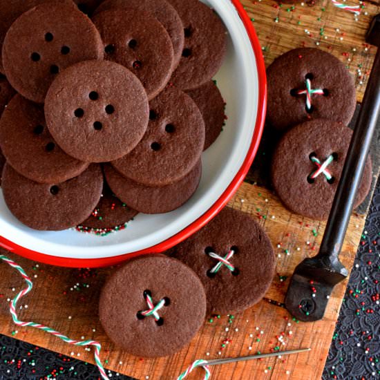 Spiced Chocolate Shortbread Buttons