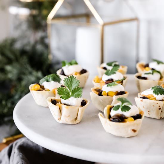 Black Bean Cheddar Corn Taco Bites