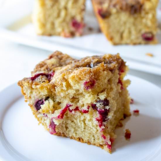 Cranberry  Eggnog Coffee Cake