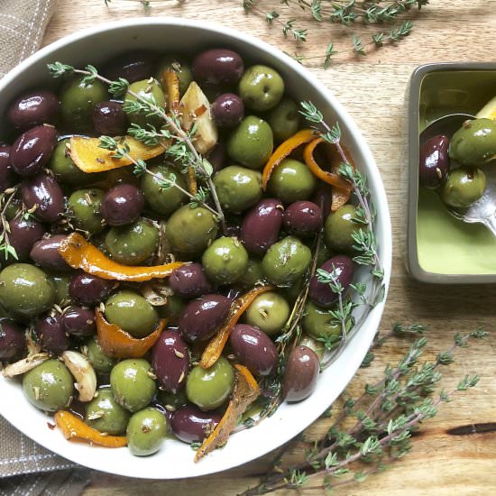 ina’s warm marinated olives