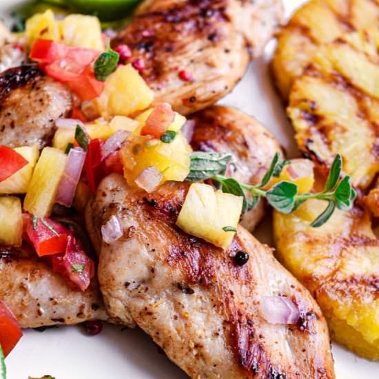 Grilled Chicken & Pineapple Salsa!