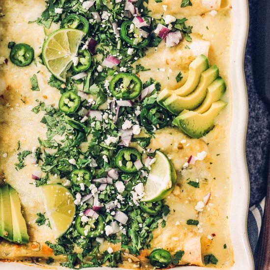 Sour Cream Chicken Enchiladas!
