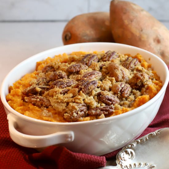 Sweet Potato Casserole with Bourbon