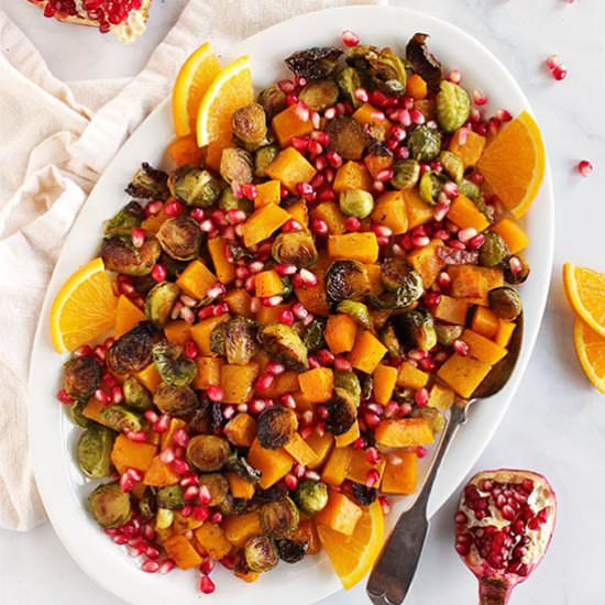 butternut squash & Brussels sprouts