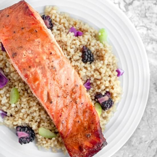 Salmon With Blackberry Quinoa
