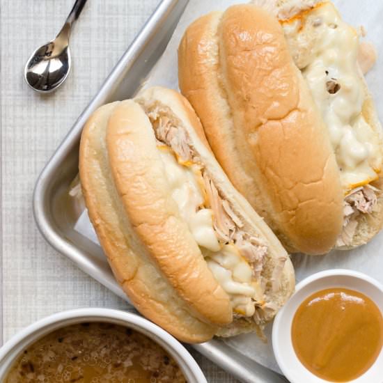 Double dip leftover turkey sandwich