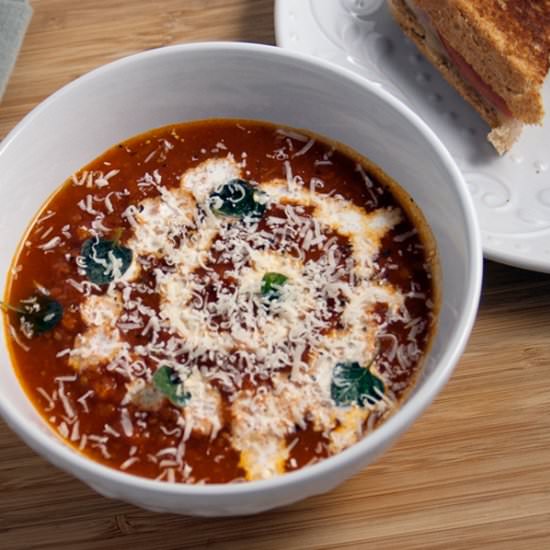 Oven-Roasted Tomato Herb Soup