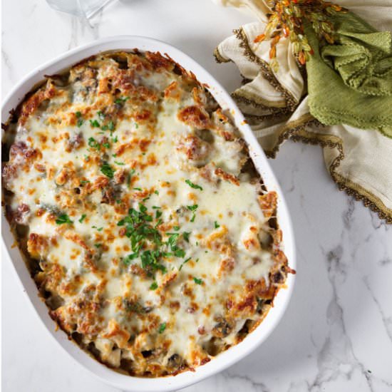 Turkey pasta bake