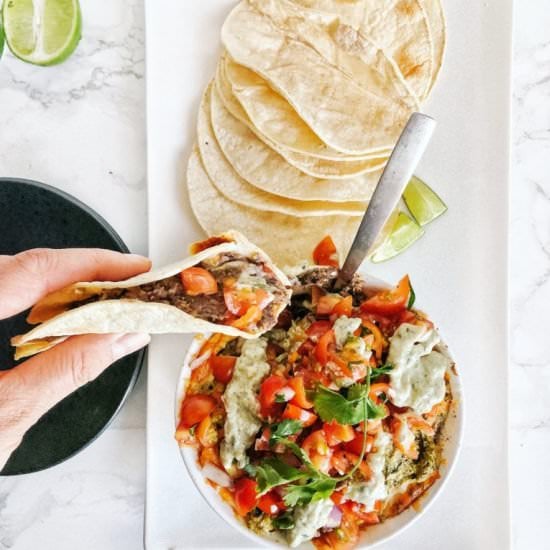 warm black bean dip