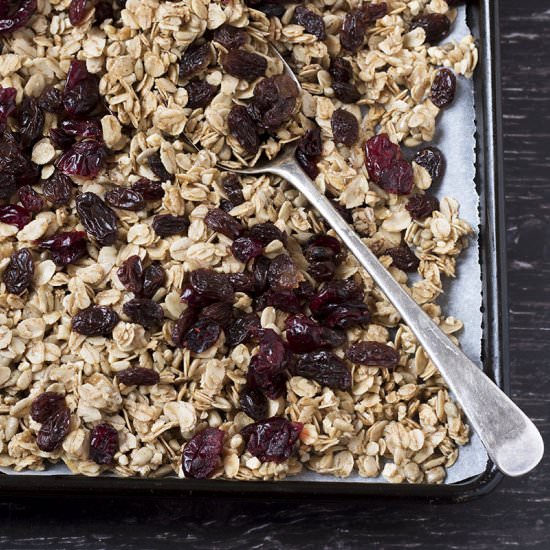 Healthy homemade granola