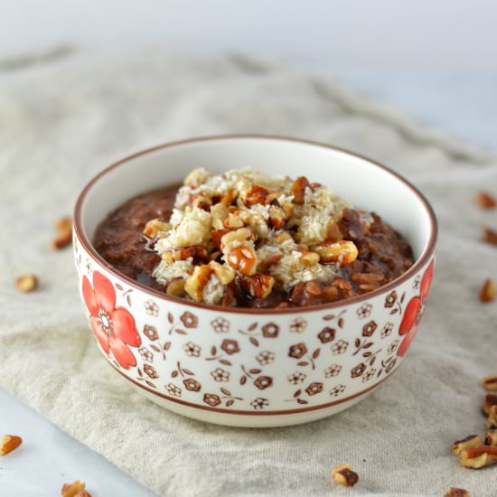 German Chocolate Cake Oatmeal